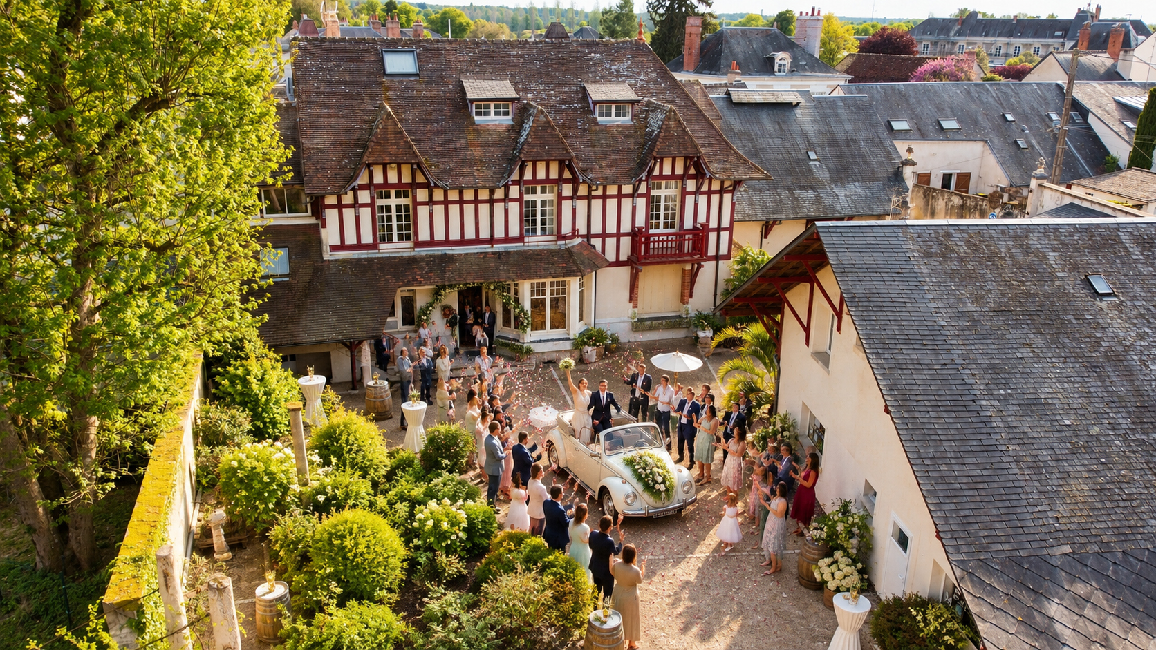 mariage champêtre au manoir historique