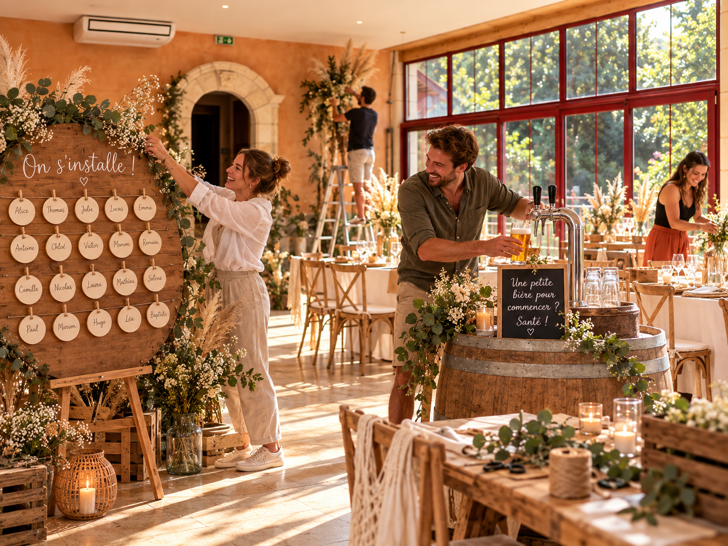 préparatifs de mariage sous le soleil